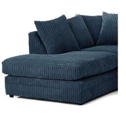 Hannah Jumbo Cord 4 Seater Left Hand Facing Corner Sofa Navy Blue - thumbnail 3