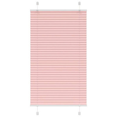 Berkfield Pleated Blind Pink 70X150 Cm Fabric Width 69.4 Cm Polyester - image 1
