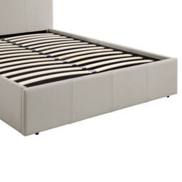 Luna 3Ft Single Cream Beige Ottoman Storage Bed With Gas Lift Up & Memory Foam & Spring Mattress - L: 203Cm X W: 108Cm X H: 88.5Cm - thumbnail 7