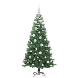 Vidaxl Christmas Tree With 150 Leds With Stand Green 120 Cm Pvc - thumbnail 4