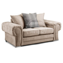 Furnishings For Less UK Milan Fabric 3 Piece Sofa Suite Mink Scatter Back Chesterfield Style - thumbnail 3