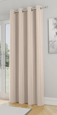 Enhanced Living Nightfall Plain Supersoft Natural Thermal Blockout (Single) Eyelet Door Curtain - 66 X 84 Inch (168 X 214Cm) - image 1