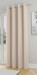 Enhanced Living Nightfall Plain Supersoft Natural Thermal Blockout (Single) Eyelet Door Curtain - 66 X 84 Inch (168 X 214Cm)