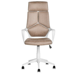 Beliani Office Chair Delight Faux Suede Light Brown - thumbnail 4