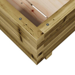 Berkfield Rustic Garden Planter 40X40X26.5 Cm Impregnated Wood Pine - thumbnail 8