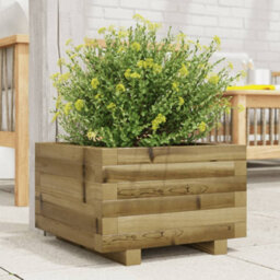 Berkfield Rustic Garden Planter 40X40X26.5 Cm Impregnated Wood Pine - thumbnail 2