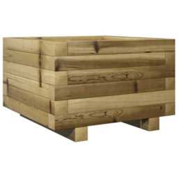 Berkfield Rustic Garden Planter 40X40X26.5 Cm Impregnated Wood Pine