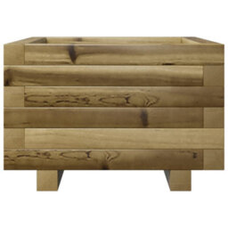 Berkfield Rustic Garden Planter 40X40X26.5 Cm Impregnated Wood Pine - thumbnail 5