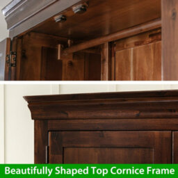 The Furniture Market French Hardwood Mahogany Stained 2 Door 2 Drawer Double Wardrobe - thumbnail 8