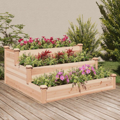 Berkfield Garden Raised Bed 120X120X56 Cm Solid Wood Fir - image 1