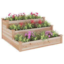 Berkfield Garden Raised Bed 120X120X56 Cm Solid Wood Fir - thumbnail 3
