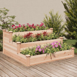 Berkfield Garden Raised Bed 120X120X56 Cm Solid Wood Fir - thumbnail 1
