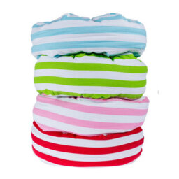 Homescapes Pink And White Stripe Pleated Round Floor Cushion - thumbnail 4