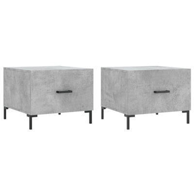 Berkfield Durable Coffee Tables 2 Pcs Concrete Grey 50X50X40 Cm Engineered Wood - image 1