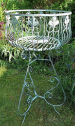 Inspirational Gifting Urn Flower Planter Table Pot Holder In Verdigris Metal With Antique Style - thumbnail 2