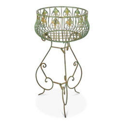 Inspirational Gifting Urn Flower Planter Table Pot Holder In Verdigris Metal With Antique Style - thumbnail 5