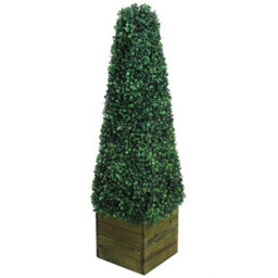 Gardenwize Garden Outdoor Solar Powered Obelisk Artificial Topiary Tree Plant With Light - thumbnail 1