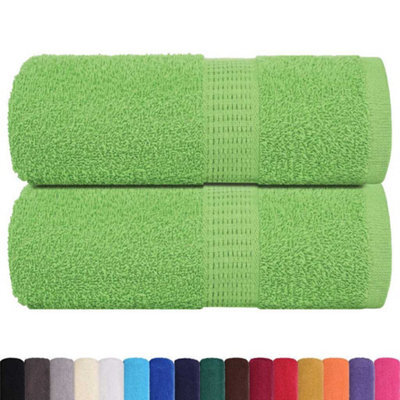 Berkfield Durable Guest Towels 2 Pcs Apple Green 30X50 Cm 360 Gsm 100% Cotton