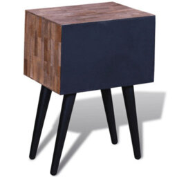 Vidaxl Nightstand With 2 Drawers Reclaimed Teak Wood - thumbnail 6