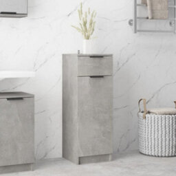 Berkfield Bathroom Cabinet Concrete Grey 32X34X90 Cm Engineered Wood - thumbnail 1