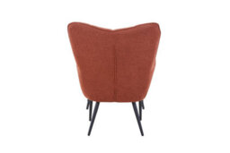 Aldbury Copper Bouclé Armchair With Matching Footstool - Black Metal Legs - thumbnail 6