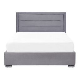 Beliani Ottoman Bed Velvet Rouen 140 X 200 Cm (Eu Double) Dark Grey - thumbnail 5