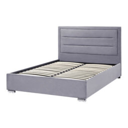Beliani Ottoman Bed Velvet Rouen 140 X 200 Cm (Eu Double) Dark Grey - thumbnail 6
