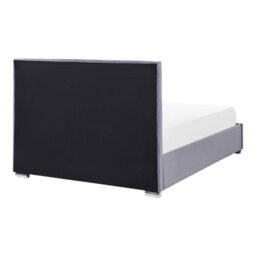Beliani Ottoman Bed Velvet Rouen 140 X 200 Cm (Eu Double) Dark Grey - thumbnail 7