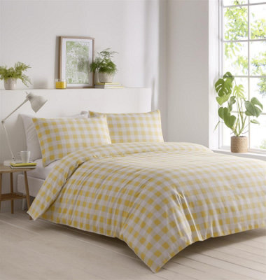 Portfolio Home Gingham Blue Duvet Cover Set, Size Super King - image 1