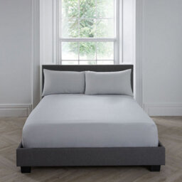 Serene Plain Dyed Soft Touch 32Cm Silver Fitted Bed Sheet - thumbnail 3