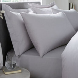 Serene Plain Dyed Soft Touch 32Cm Silver Fitted Bed Sheet - thumbnail 4