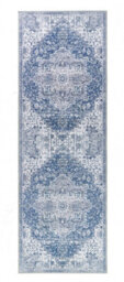 Persian Blue Rug, Floral Rug, Geometric Rug, Easy To Clean Rug, Traditional Rug For Bedroom, & Diningroom-67 X 200Cm (Runner) - thumbnail 4