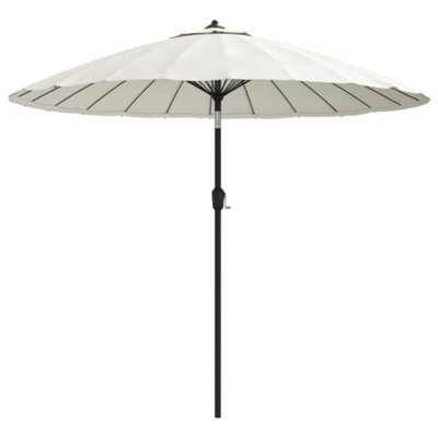 Berkfield Outdoor Parasol With Aluminium Pole 270 Cm Sand White - image 1