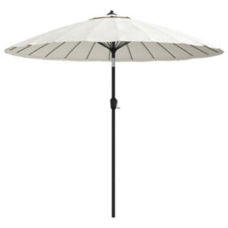 Berkfield Outdoor Parasol With Aluminium Pole 270 Cm Sand White
