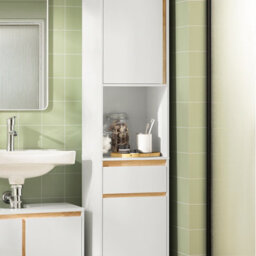 Sobuy Bzr80-W, Bathroom Tall Cabinet Cupboard Bathroom Storage Cabinet,white,w35Xd33Xh170 - thumbnail 9