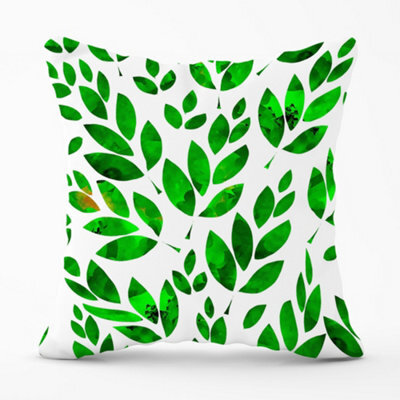 Warren Reed Designer Watercolor Abstract Leaves Cushions 60Cm X 60Cm - image 1