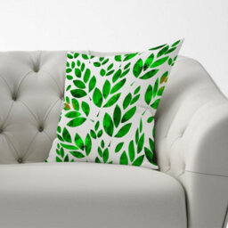 Warren Reed Designer Watercolor Abstract Leaves Cushions 60Cm X 60Cm - thumbnail 2