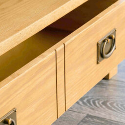 Surrey Oak 90Cm Corner Tv Unit - Fully Assembled By Roseland Furniture - thumbnail 5