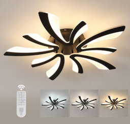 Led Ceiling Light Dimmable With Remote Control 70Cm Black - thumbnail 1