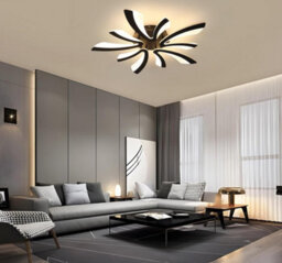Led Ceiling Light Dimmable With Remote Control 70Cm Black - thumbnail 5