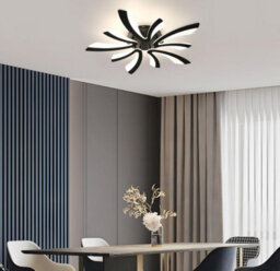 Led Ceiling Light Dimmable With Remote Control 70Cm Black - thumbnail 6