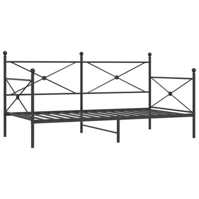 Berkfield Durable Day Bed Without Mattress Black 107X203 Cm Steel