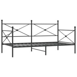 Berkfield Durable Day Bed Without Mattress Black 107X203 Cm Steel