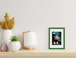 A4 Green Picture Frame With Mount For A5 (14.8 X 21Cm - 5.8 X 8.3In) Poster, Photo, Artwork, Or Print. - thumbnail 4