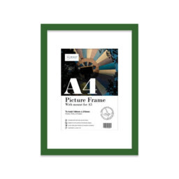 A4 Green Picture Frame With Mount For A5 (14.8 X 21Cm - 5.8 X 8.3In) Poster, Photo, Artwork, Or Print. - thumbnail 1
