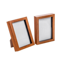 "Nicola Spring 5 X 7"" Photo Frames - Dark Wood - 3D Photo Frame Picture Frame Box Portrait Display Case (20 X 15Cm) Set Of 2" - thumbnail 1