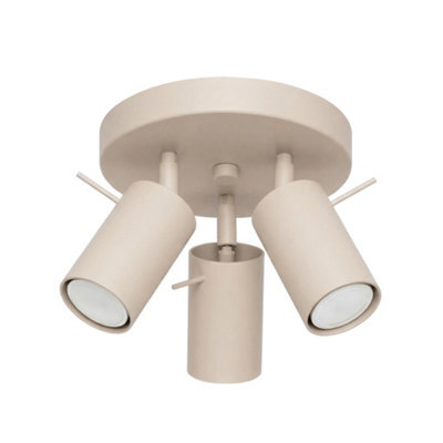 Sollux Lighting Ring Steel Taupe 3 Lights Modern Ceiling Lamps - image 1