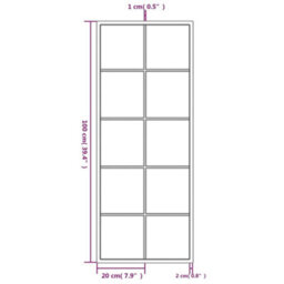Berkfield Wall Mirror Black 100X40 Cm Metal - thumbnail 6