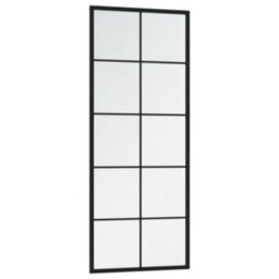 Berkfield Wall Mirror Black 100X40 Cm Metal - thumbnail 3