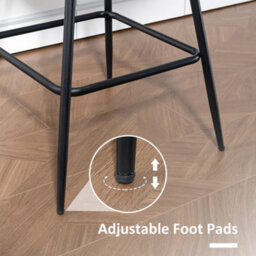 Wyld Haus Lono Set Of 2 Black Faux Leather Swivel Counter Stools With Stainless Steel Frame - thumbnail 8